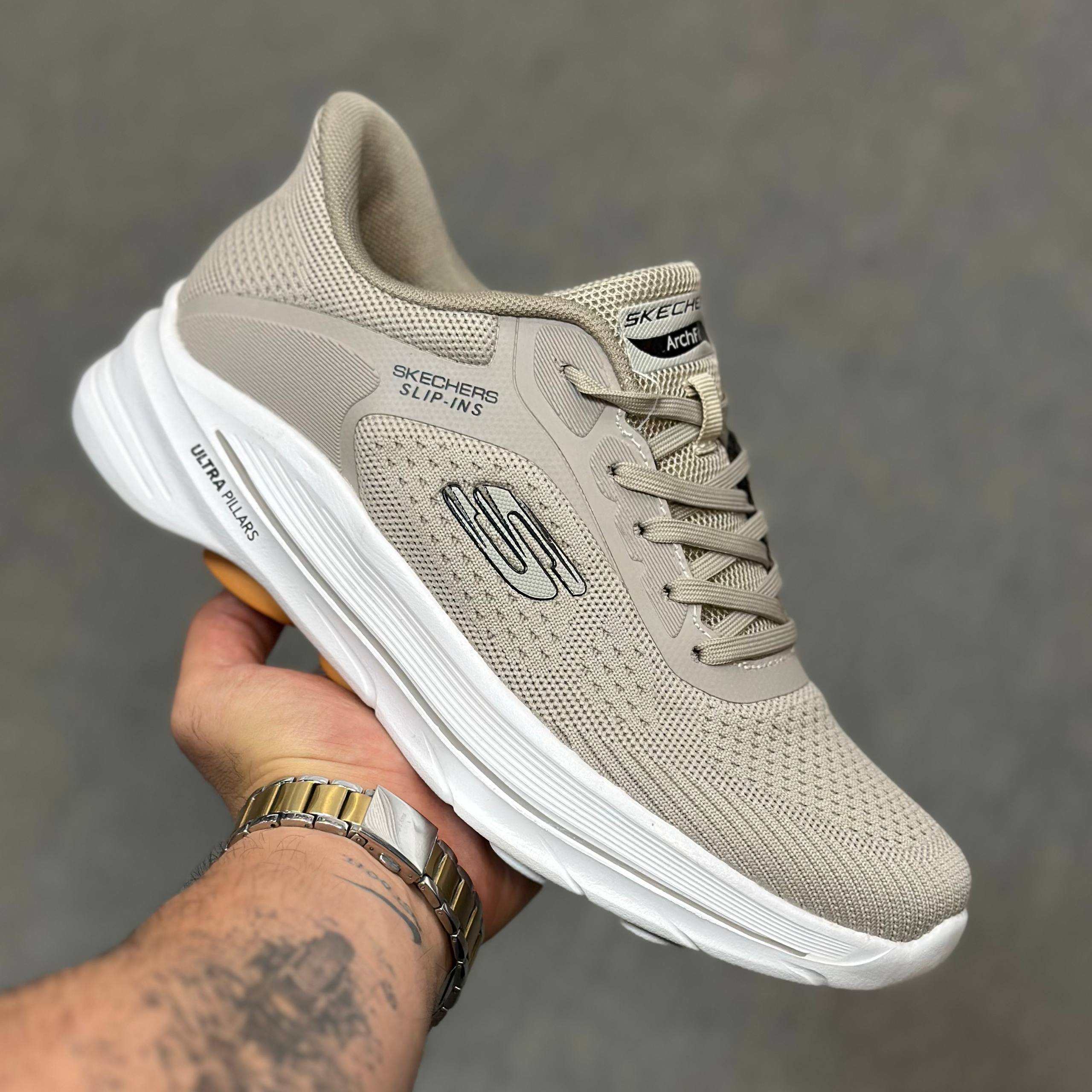 photo_19_2026-09-24_10-22-00 کتونی اسکچرز اسلیپ اینز اولترا فلکس خاکی | Skechers Slip-ins Ultra Flex - تصویر 1