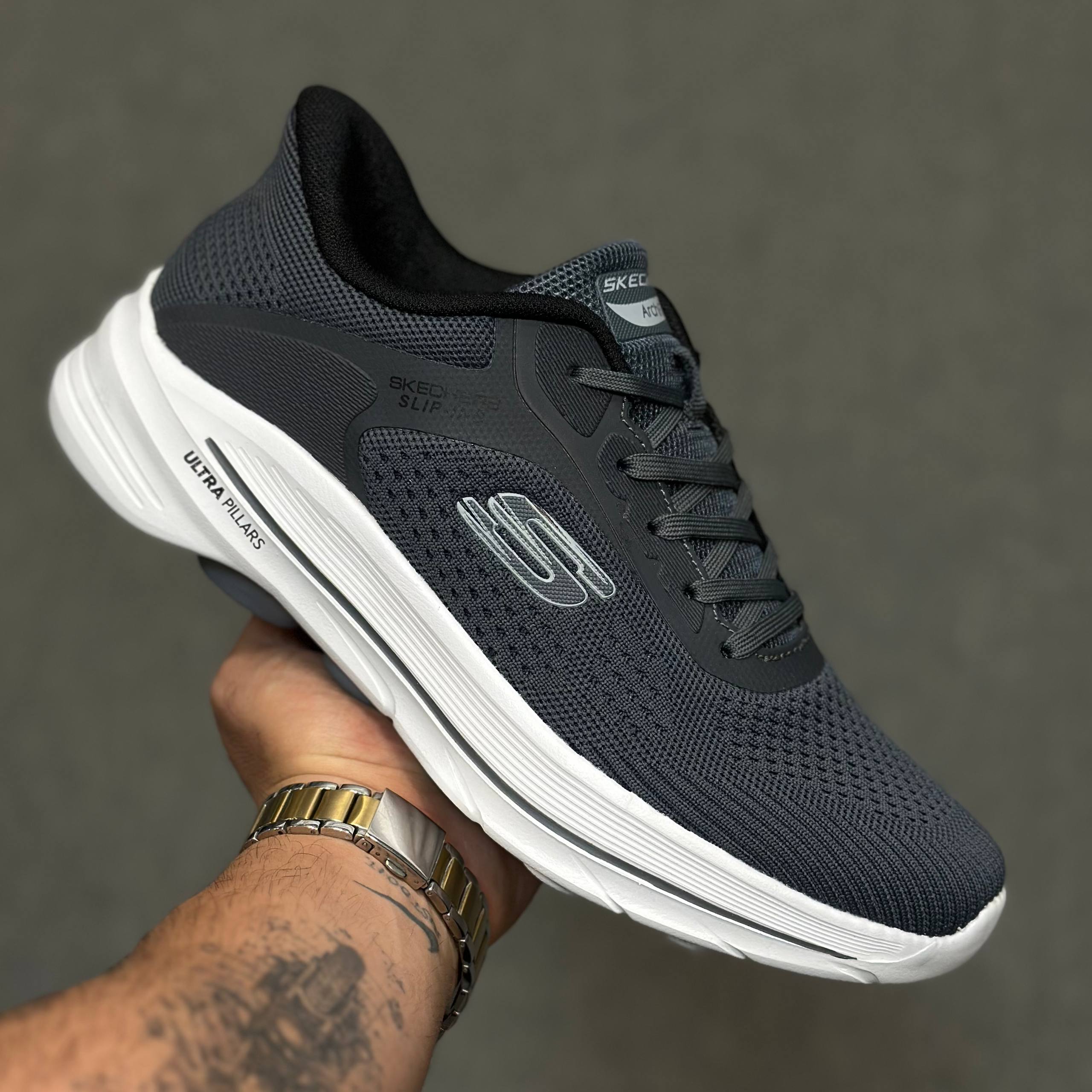 photo_22_2026-09-24_10-22-00 کتونی اسکچرز اسلیپ اینز اولترا فلکس ذغالی | Skechers Slip-ins Ultra Flex - تصویر 1